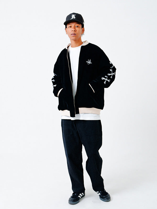 New School Skull Velour Jacket