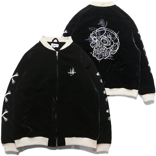 New School Skull Velour Jacket