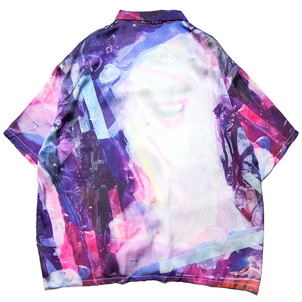 Purple Night Open Collar Shirt