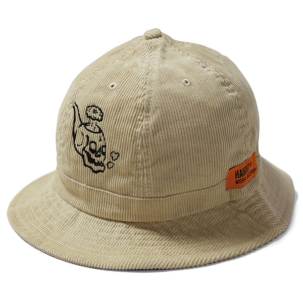 Skull Pipe Corduroy Ball Hat ft RAT HOLE STUDIO
