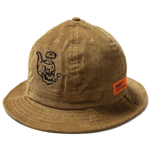 Skull Pipe Corduroy Ball Hat ft RAT HOLE STUDIO