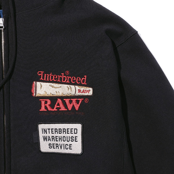 RAW × INTERBREED Warehouse Zip Hoodie