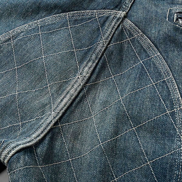 Washed Denim Cargo Shorts