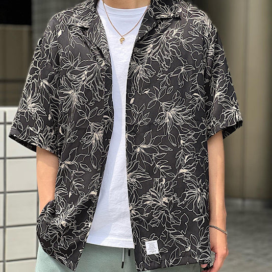 APLLEBUM Veuns Suede S/S Oversize Shirt