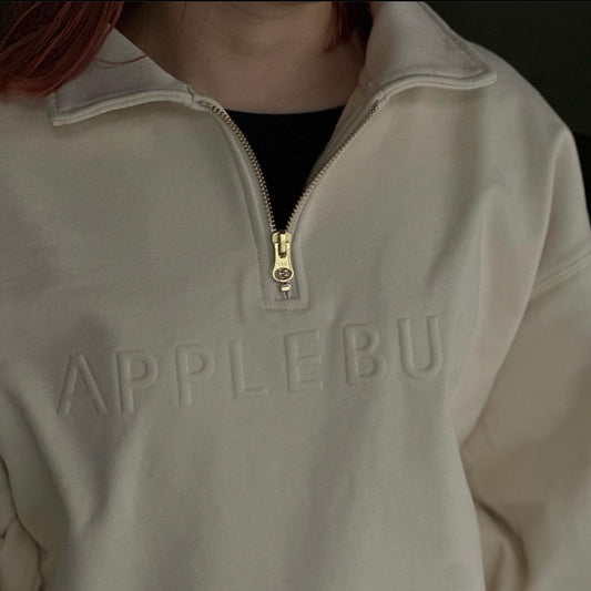 APPLEBUM "Solid Color Half Zip Sweat"