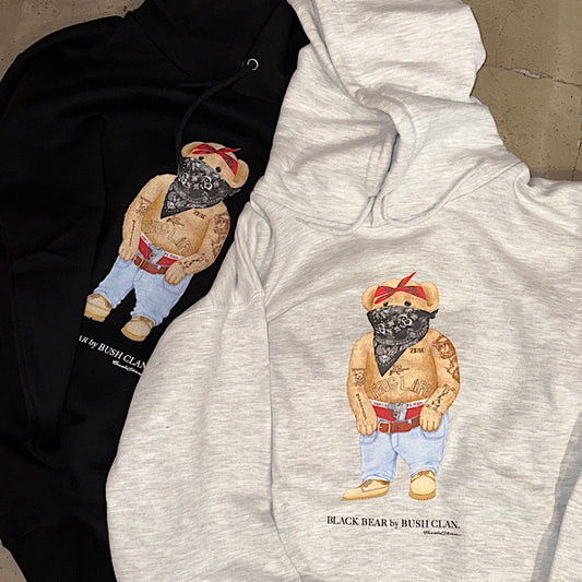 BUSH CLAN "2pac Bandana Bear Hoodie"