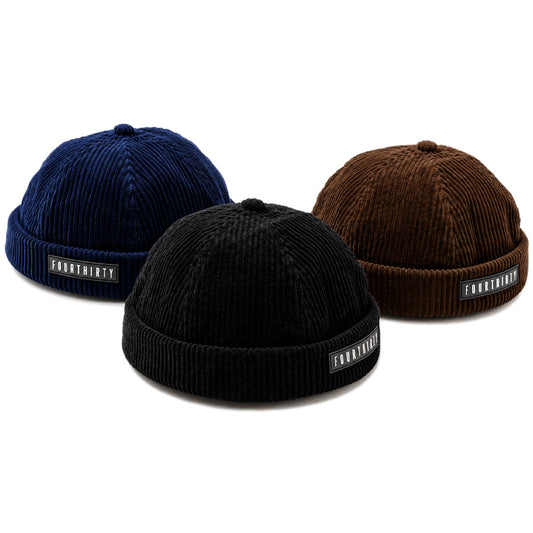 430 FOURTHIRTY CORD FISHERMAN CAP コーデュロイ キャップ ブラック ネイビー ブラウン 3カラー FTY-26-170