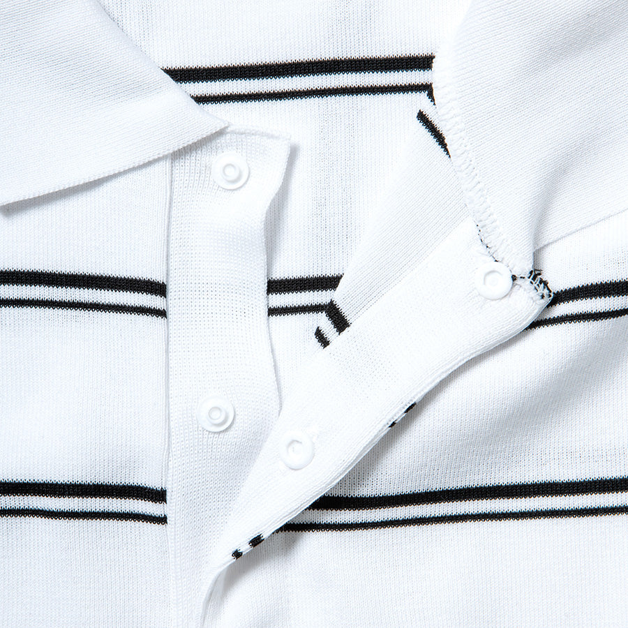 430 FOURTHIRTY L/S BORDER KNIT POLO 長袖 ニットポロシャツ ボタン開放 ディテール FTY-26-152