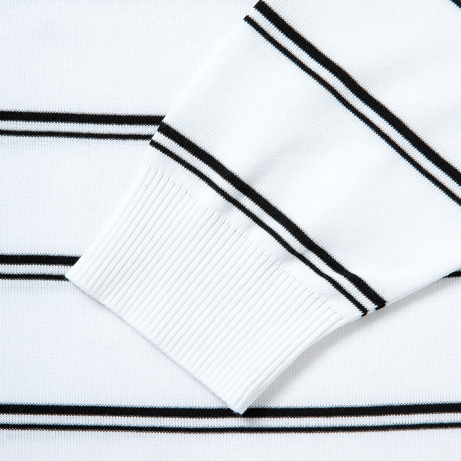 430 FOURTHIRTY L/S BORDER KNIT POLO 長袖 ニットポロシャツ 袖リブ ディテール FTY-26-152
