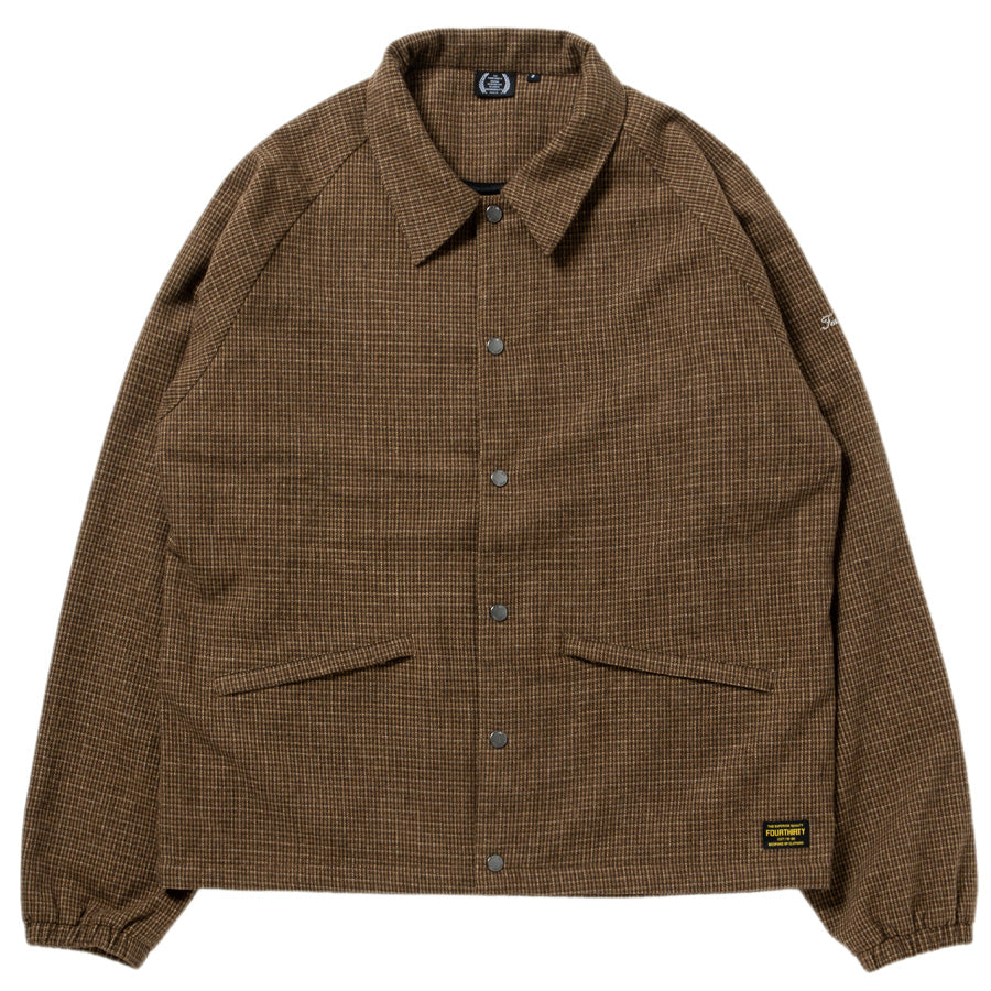 430 FOURTHIRTY WC COACH JACKET コーチジャケット ブラウン 正面 FTY-26-142