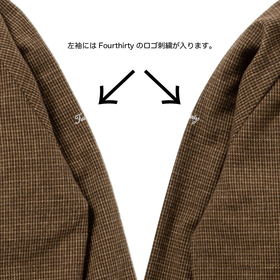 430 FOURTHIRTY WC COACH JACKET コーチジャケット ブラウン 左袖ワンポイントロゴ刺繍 FTY-26-142