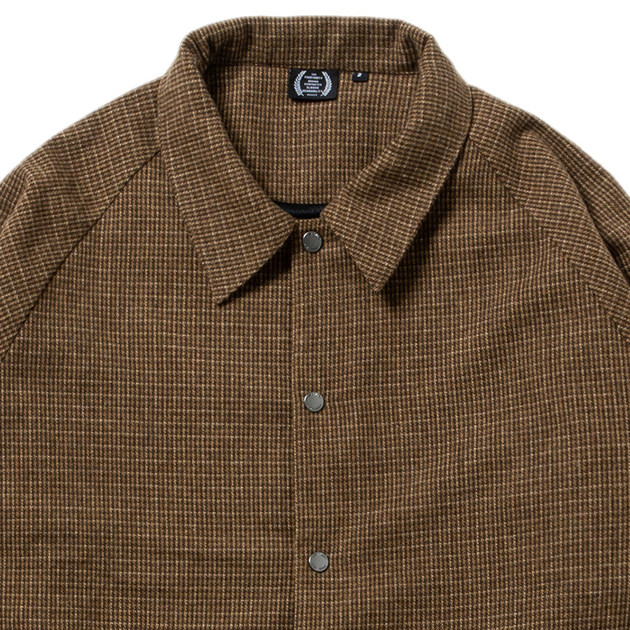 430 FOURTHIRTY WC COACH JACKET コーチジャケット ブラウン フロント上部 FTY-26-142