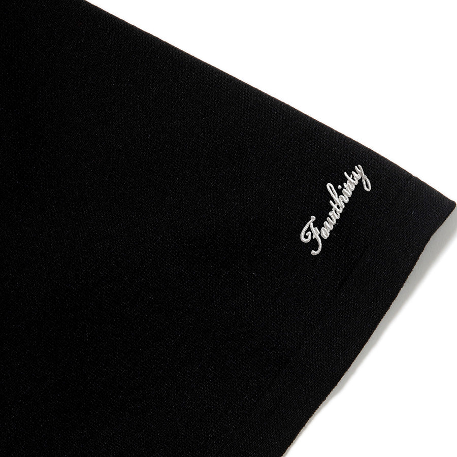 430 カットソー ブラック 袖ロゴ刺繍