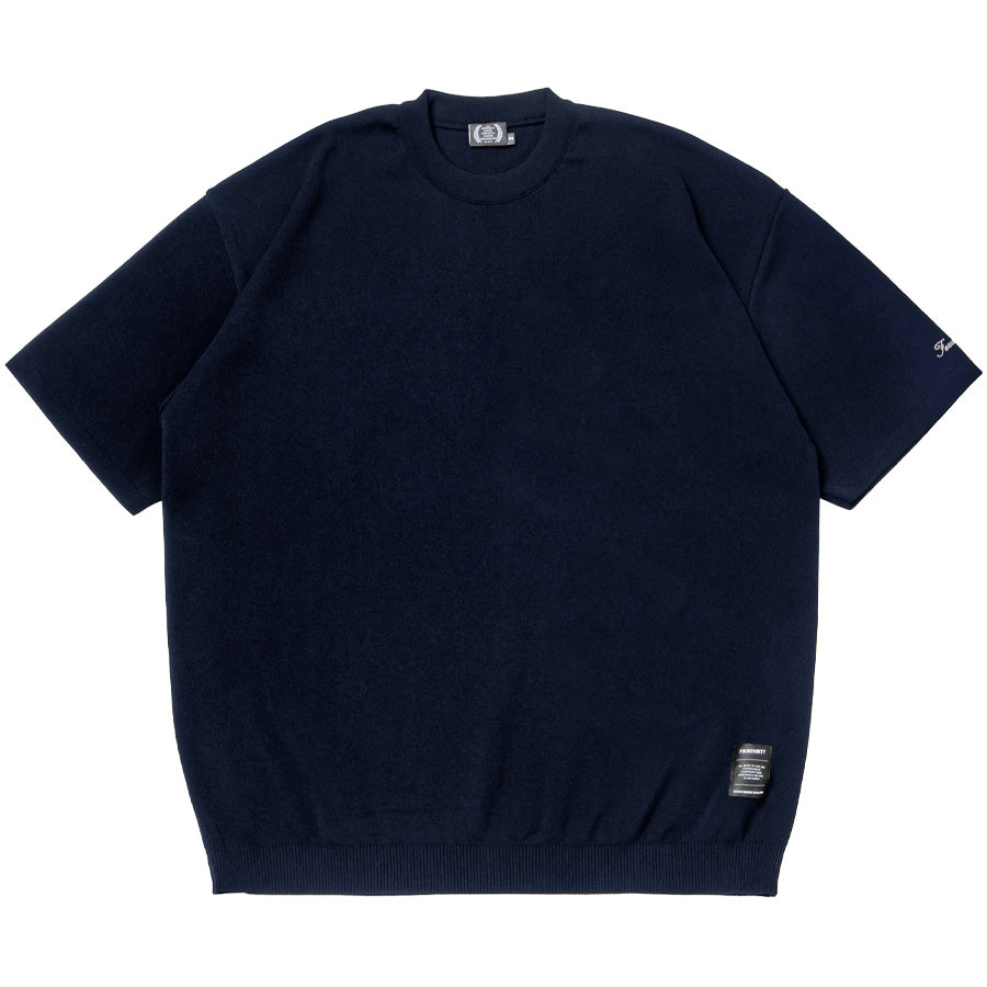 430 カットソー ネイビー ニット素材 正面