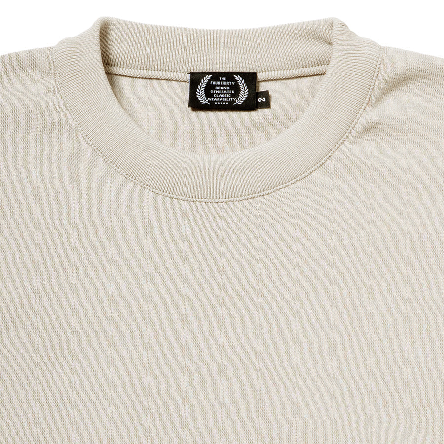 430 カットソー オフホワイト 首リブ ディテール