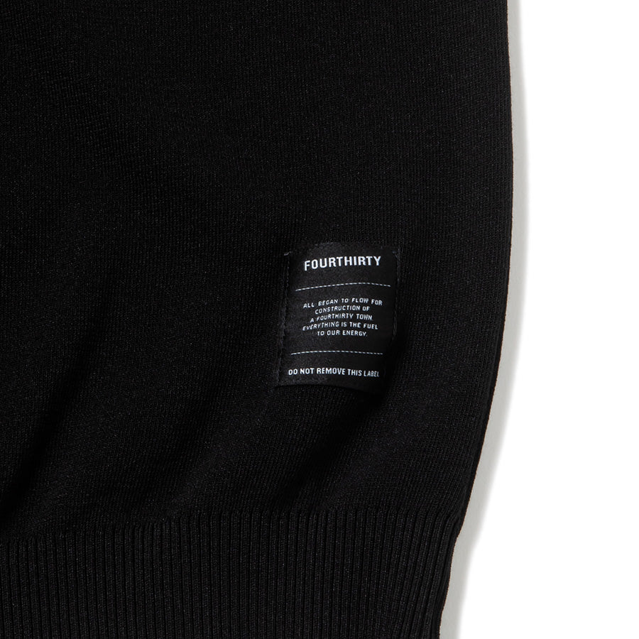 430 カットソー ブラック 裾ロゴ