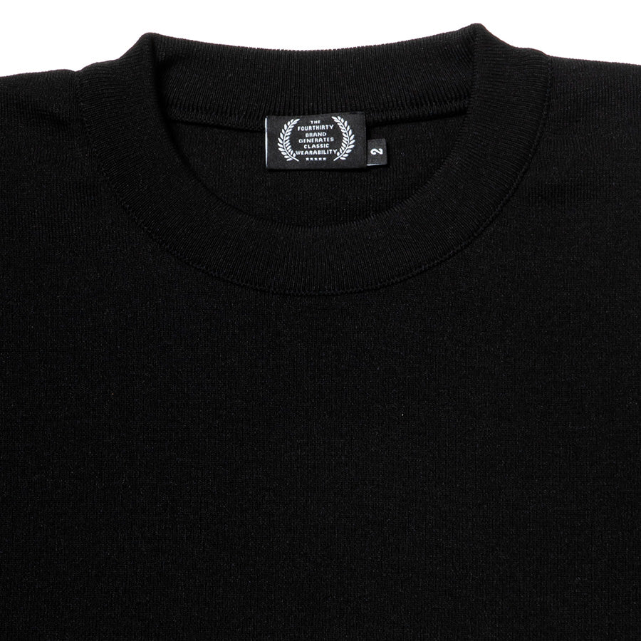 430 クルーネック ニット 首元 ディテール