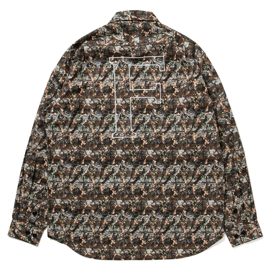 430 L/S RTC UTILITY SHIRT シャツ リーフカモ 平置き背面 FTY-26-145
