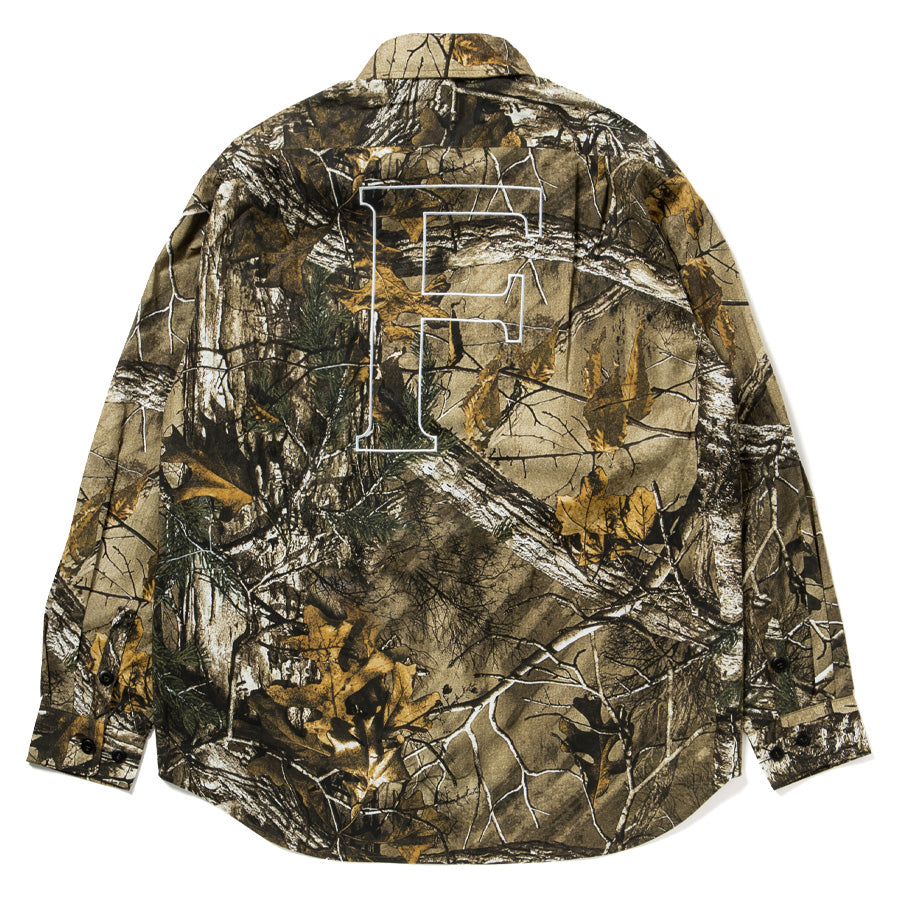 430 L/S RTC UTILITY SHIRT シャツ ツリーカモ 平置き背面 FTY-26-145