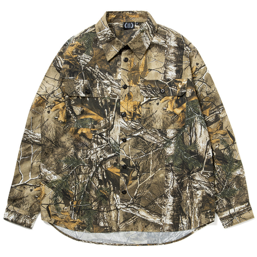 430 L/S RTC UTILITY SHIRT シャツ ツリーカモ 平置き正面 FTY-26-145