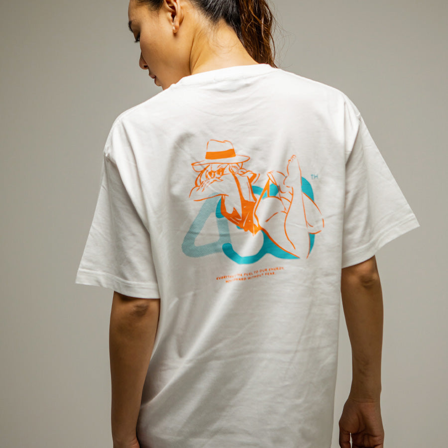 430 NF SUMMER GIRL S/S TEE ホワイト モデル着用 背面
