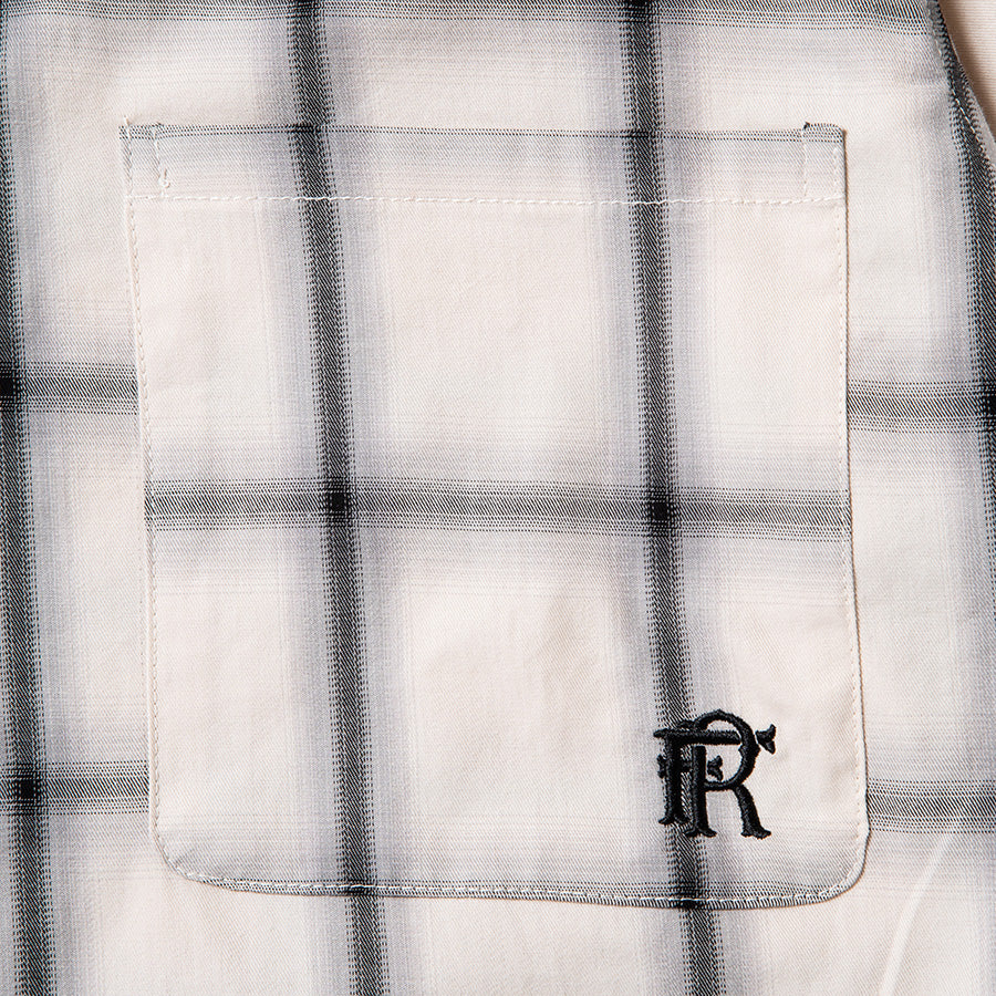 430 S/S OMBRE CHECK SHIRT 胸ポケット ディテール