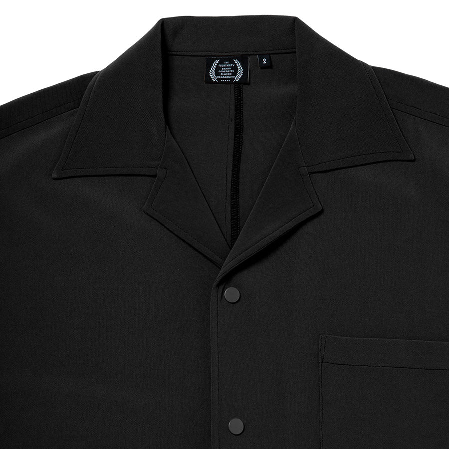 430 S/S POLY OC WIDE SHIRT オープンカラー 襟元ディテール