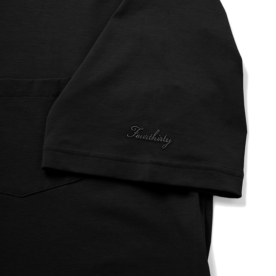 430 Tシャツ ロゴ刺繍 ブラック 左袖