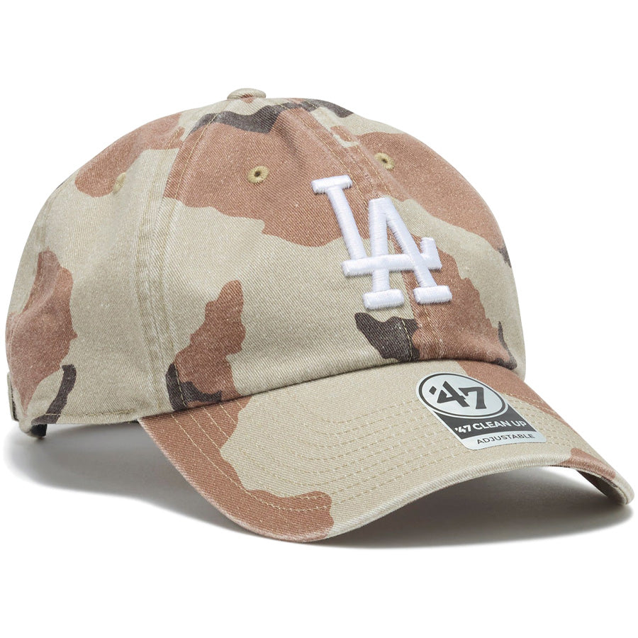 '47 CLEAN UP ロサンゼルス・ドジャース DESERT CAMO キャップ デザートカモ ホワイト 右斜め 15173435
