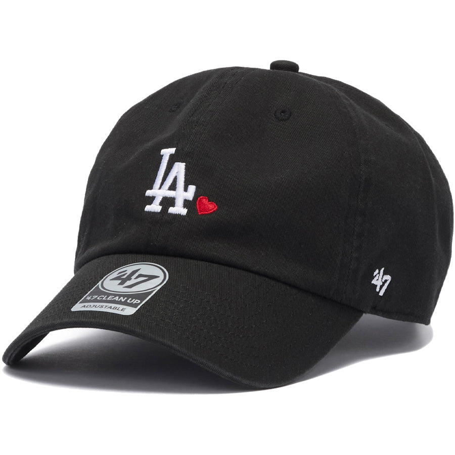 '47 クリーンナップ ドジャース WITH HEART ブラック 左斜め
