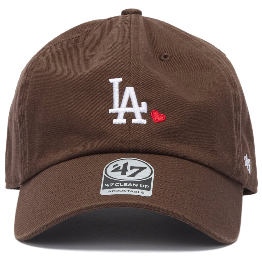 '47 ドジャース キャップ CLEAN UP WITH HEART ブラウン 正面
