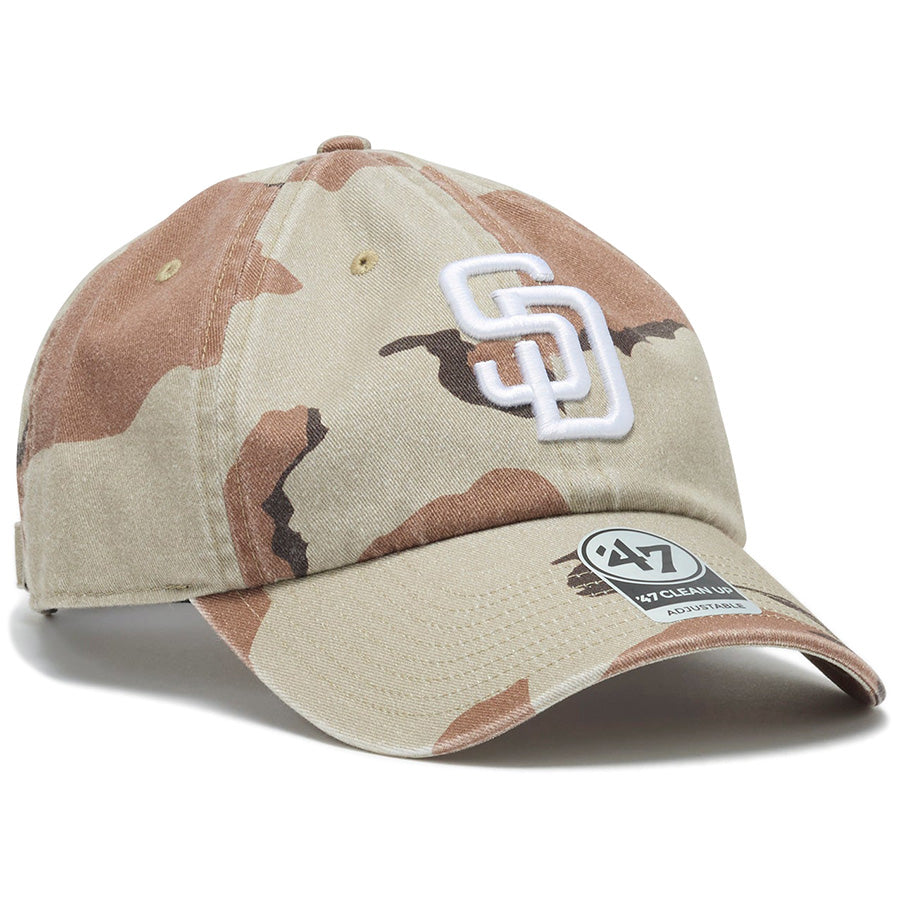 '47 CLEAN UP サンディエゴ・パドレス DESERT CAMO キャップ デザートカモ ホワイト 右斜め 15173403