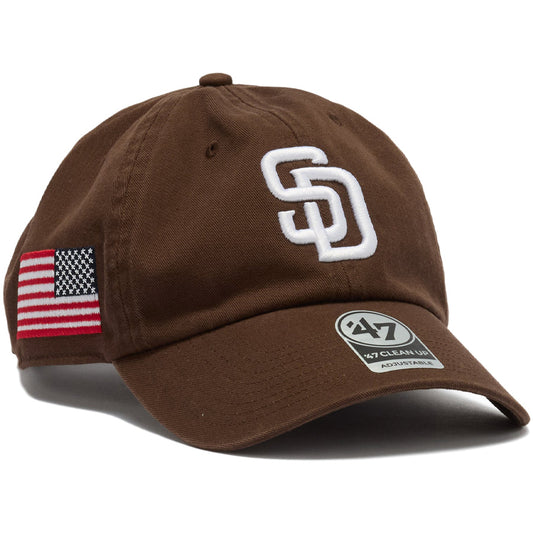 47 フォーティーセブン クリーンナップ サンディエゴ パドレス HERITAGE USフラッグ ブラウン キャップ