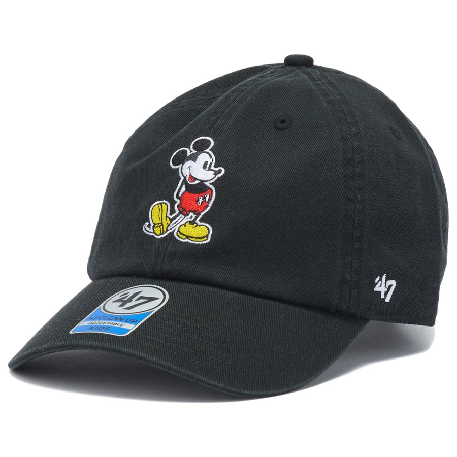 47 フォーティーセブン キッズ クリーンナップ Disney ミッキーマウス キャップ ブラック