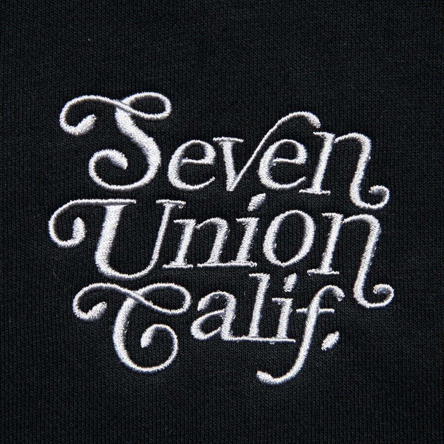 7UNION フロント刺繍ロゴ ブラック