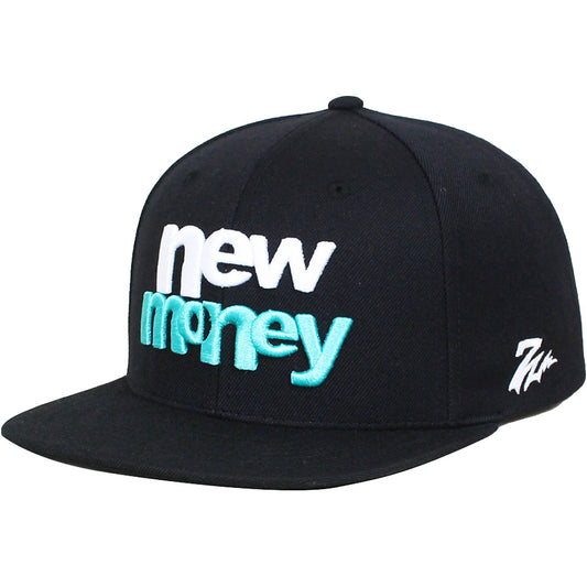 7UNION NEW MONEY キャップ ブラック 左斜め
