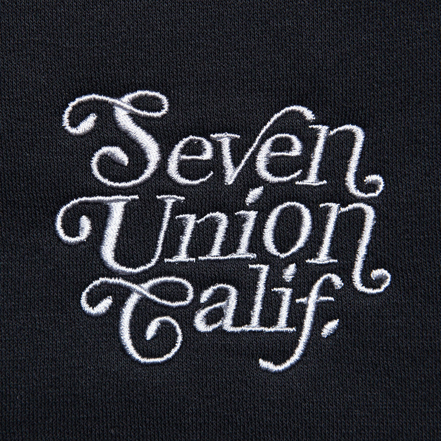 7UNION フロント刺繍ロゴ ブラック