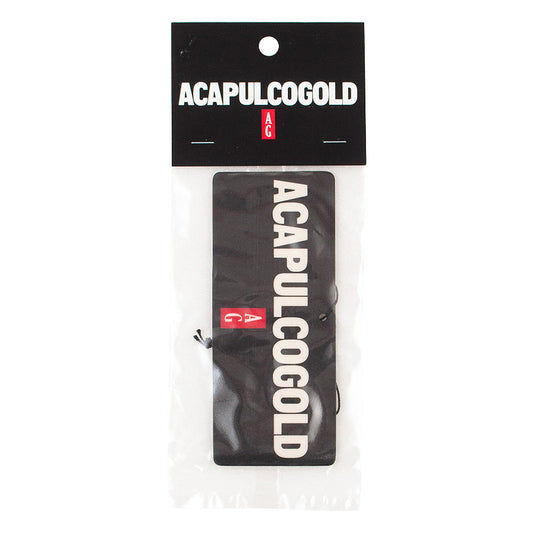 ACAPULCO GOLD（アカプルコゴールド）BLACK LABEL LOGO AIR FRESHNER ブラック 袋入り正面 AG26SM004