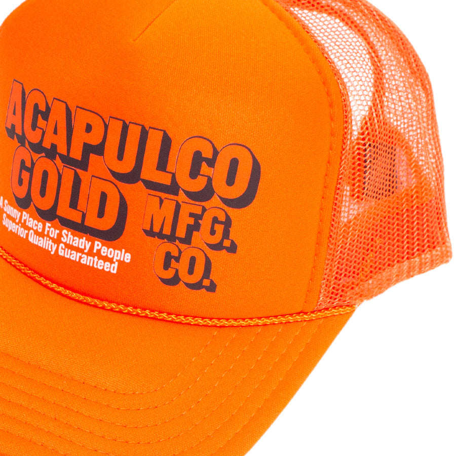ACAPULCO GOLD OJ LOGO TRUCKER CAP オレンジ フロントOJロゴ イメージカット AG26SM002