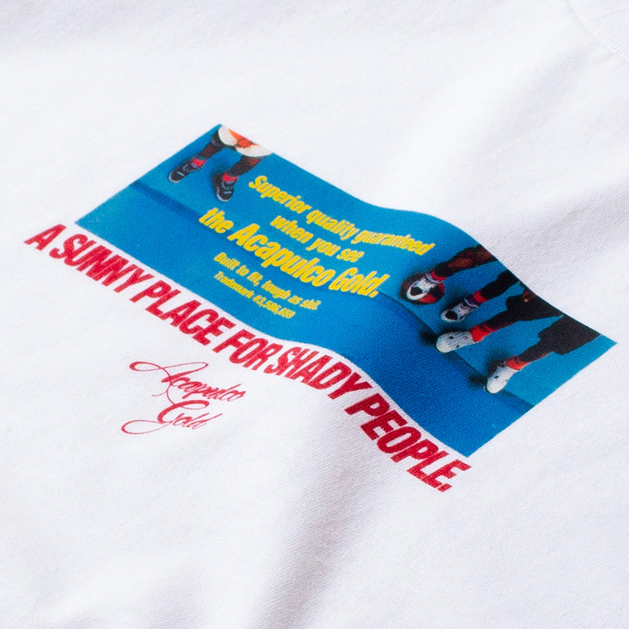 ACAPULCO GOLD（アカプルコゴールド）SUMMER OF '89 TEE ホワイト フロントグラフィックプリント詳細 AG26SM001