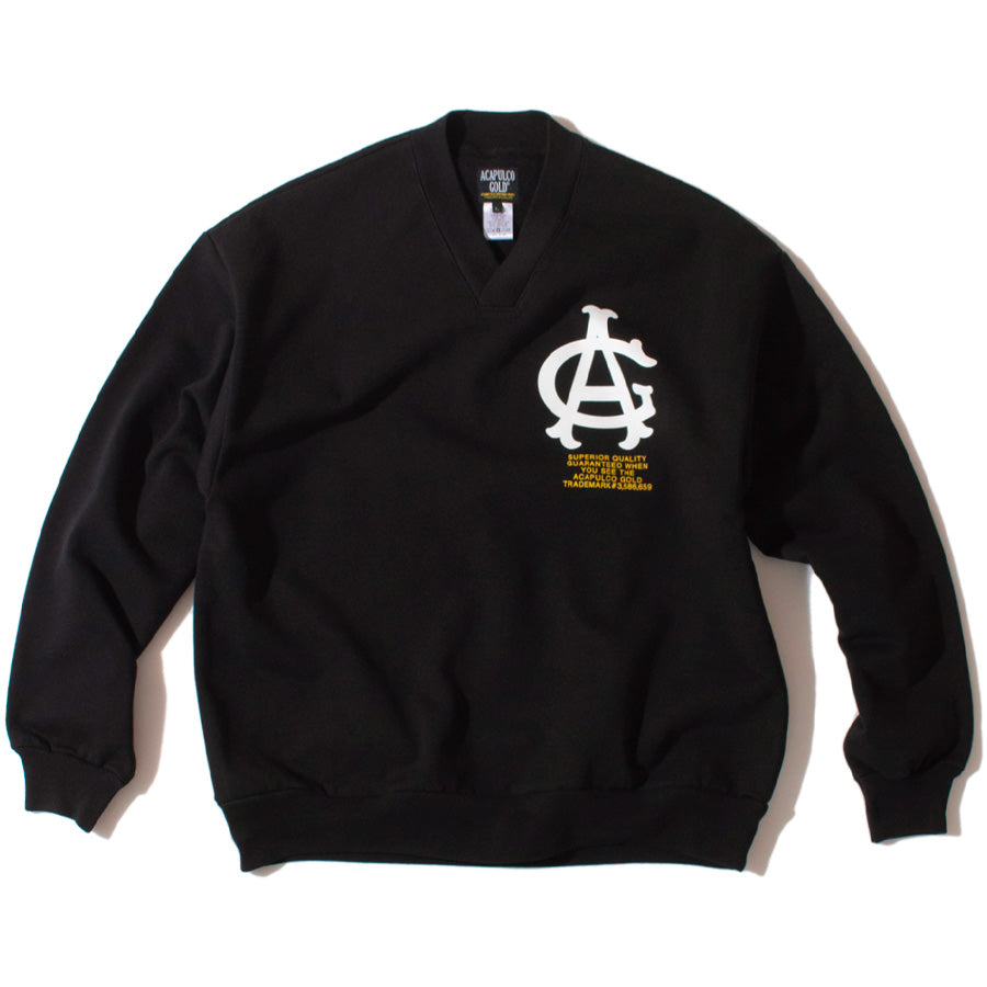 ACAPULCO GOLD ( アカプルコゴールド ) PREP V-NECK SWEATSHIRT Vネック トレーナー 裏起毛