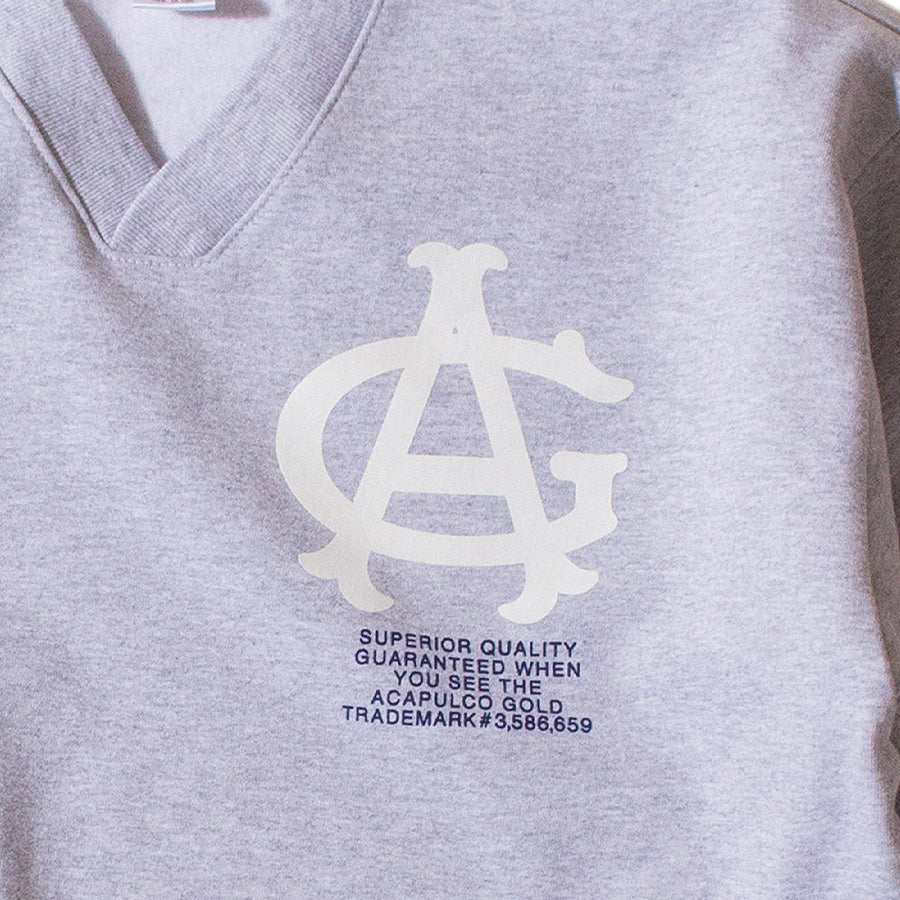 ACAPULCO GOLD ( アカプルコゴールド ) PREP V-NECK SWEATSHIRT Vネック トレーナー 裏起毛