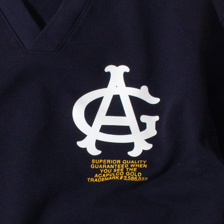 ACAPULCO GOLD ( アカプルコゴールド ) PREP V-NECK SWEATSHIRT Vネック トレーナー 裏起毛