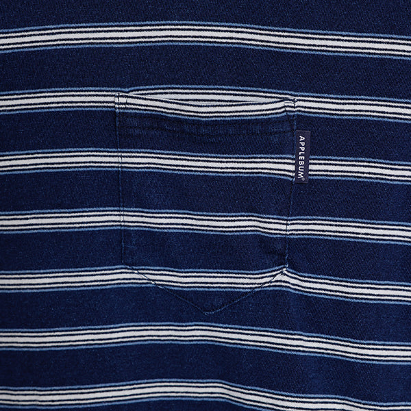 Indigo Border Pocket T-shirt