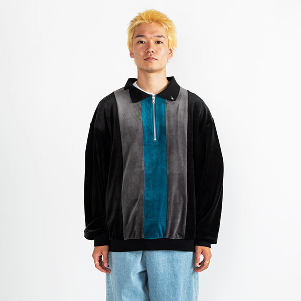 PHATROOM KEBOZ VELOUR HALFZIP ベロアハーフジップ-