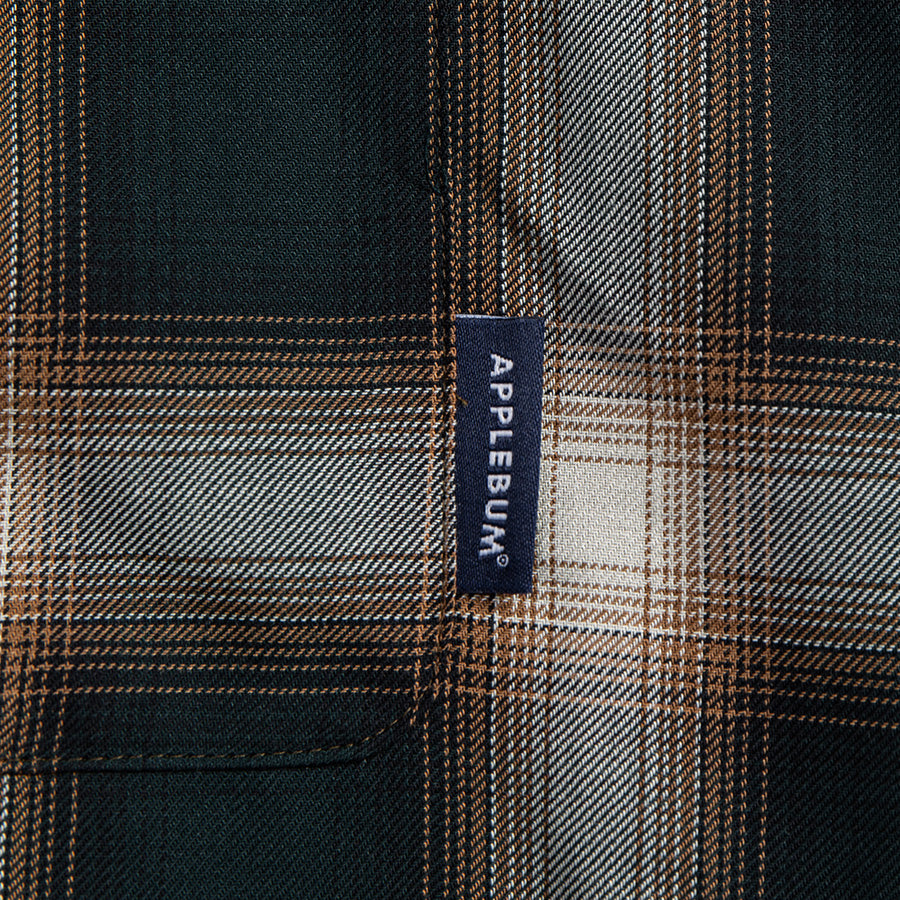 APPLEBUM ( アップルバム ) HOMBRE CHECK COLLARLESS SHIRT ノーカラーシャツ 半袖