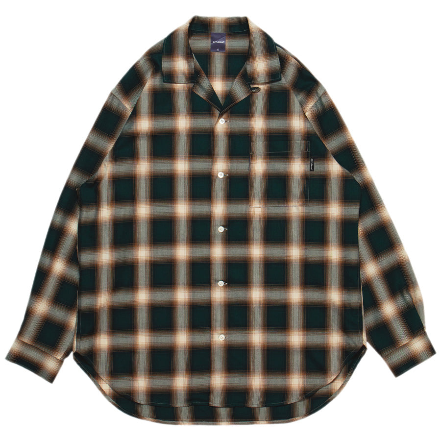 アップルバム シャツ APPLEBUM OMBRE CHECK L/S ALOHA SHIRT