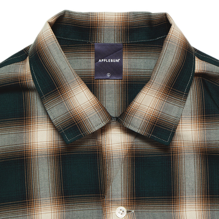 kinema ombre zip shirt キネマ オンブレジップシャツ kinema キネマ ombre zip shirt オンブレジップシャツ L（中古