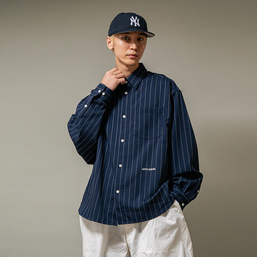 APPLEBUM ( アップルバム ) STRIPE OVERSIZE L/S SHIRT ストライプ シャツ