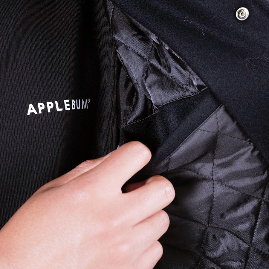 APPLEBUM ( アップルバム ) COLLARED MELTON STADIUM JACKET スタジャン